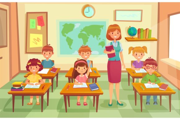 Classroom Geography Vector Illustration Guide