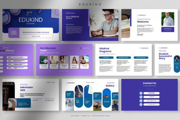 Clean School Profile Presentation Template