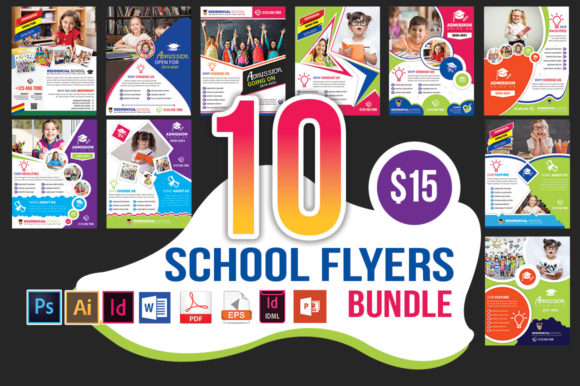 Evaluating the 10 School Flyers Bundle at 90% Off
