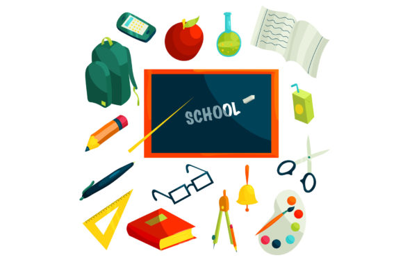 Evaluating the School Icons Set in Cartoon Style for Modern Educational Design