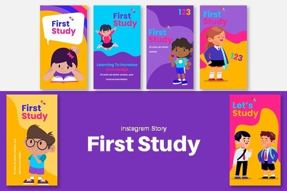 First Study Instagram Story Template Guide