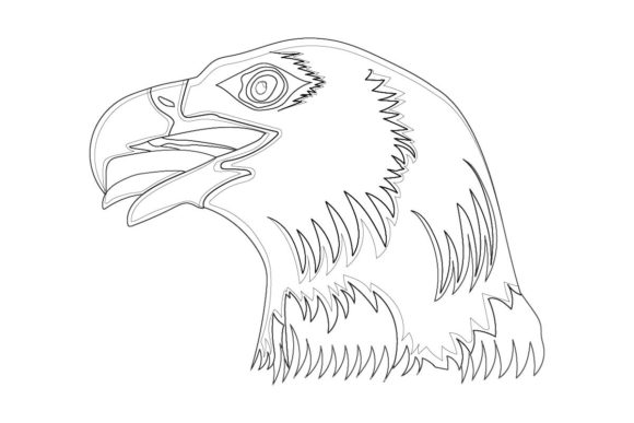 Integrating Eagle Head Outline Perfect for Coloring into Creative and Educational Workflows