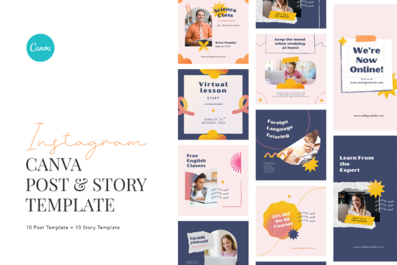 Online School Instagram Canva: Keeping Education Alive with Playful Design