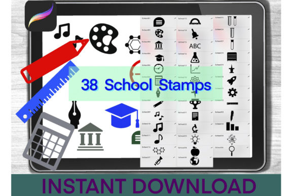 School Brushes Procreate Stamps Guide