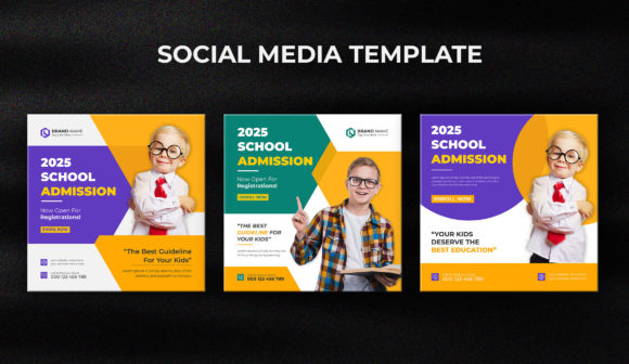 Streamlining School Admissions with a Kids Education Social Media Post Banner
