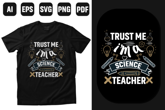 Streamlining Your Print-on-Demand Workflow with Science Teacher T-Shirt Design Vectors