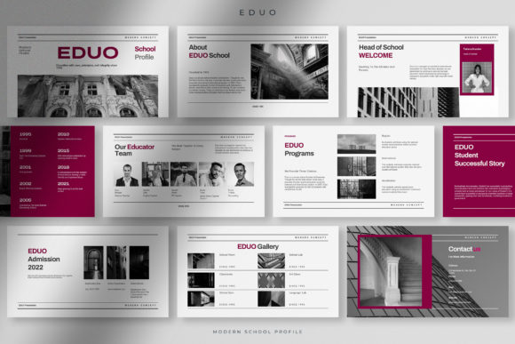 Transforming School Identity with Eduo - Modern School Profile PPT