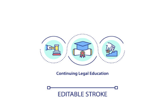Visualizing Professional Growth: The Continuing Legal Education Concept Icon